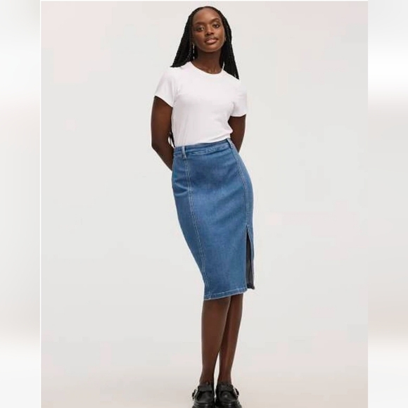 Reitmans Dresses & Skirts - Pull-on Stretch Denim Midi Skirt